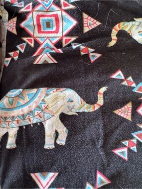 Women's Black Leggings with Elephant designs